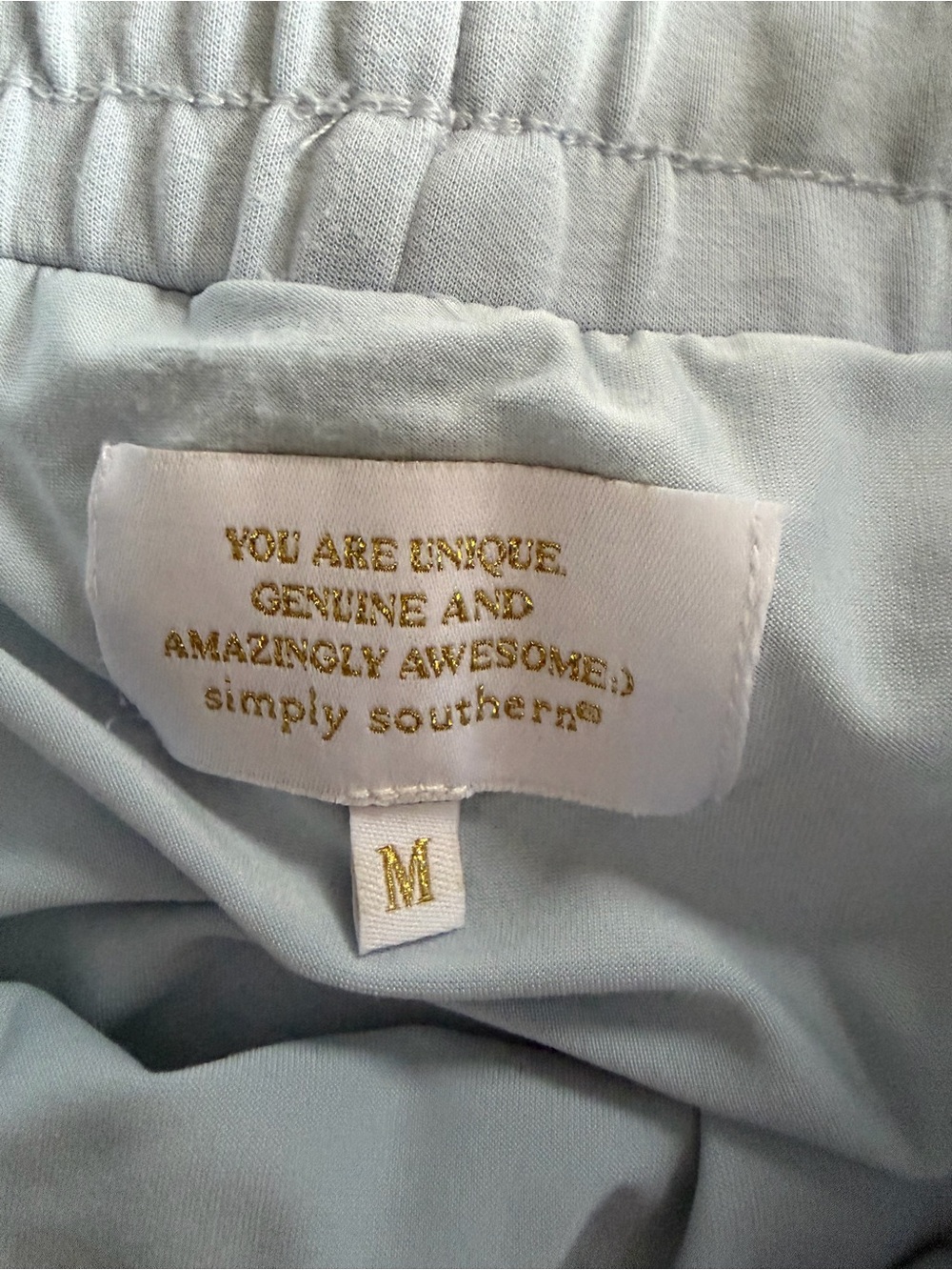 Simply Southern Light blue half zip + skort set size medium - Picture 3 of 4